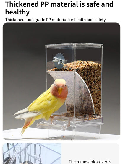 Parrot Bird FeederSpill-proof Automatic DispenserSplash-proof Outside FeederBird FeederTiger PeonyPhoenixBird Supplies