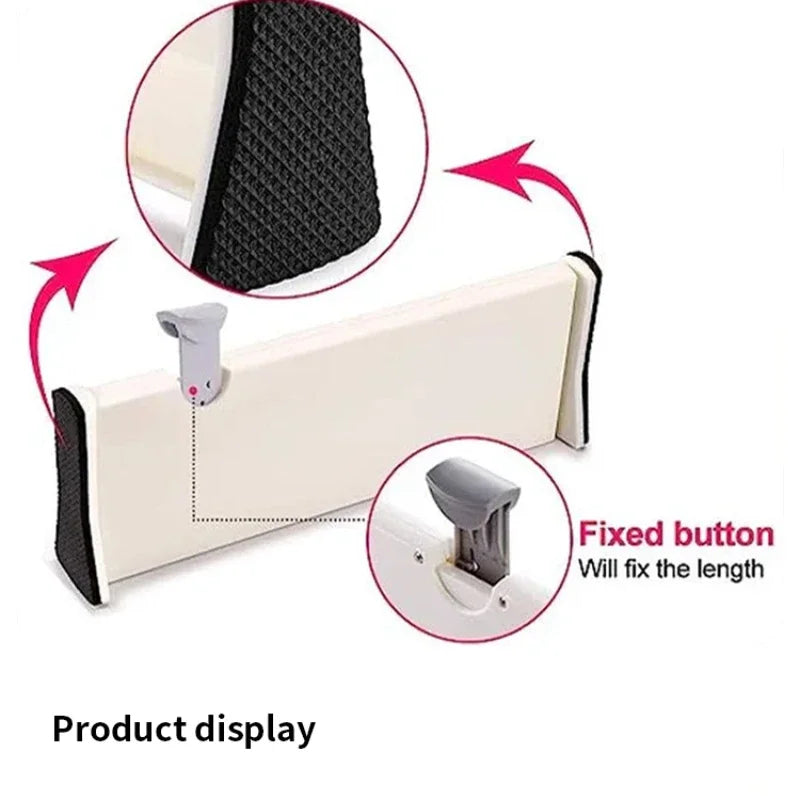 T Drawer Divider Adjustable Home Organization Dividers White Plastic Partition Holder Creative Retractable Drawer Dividers