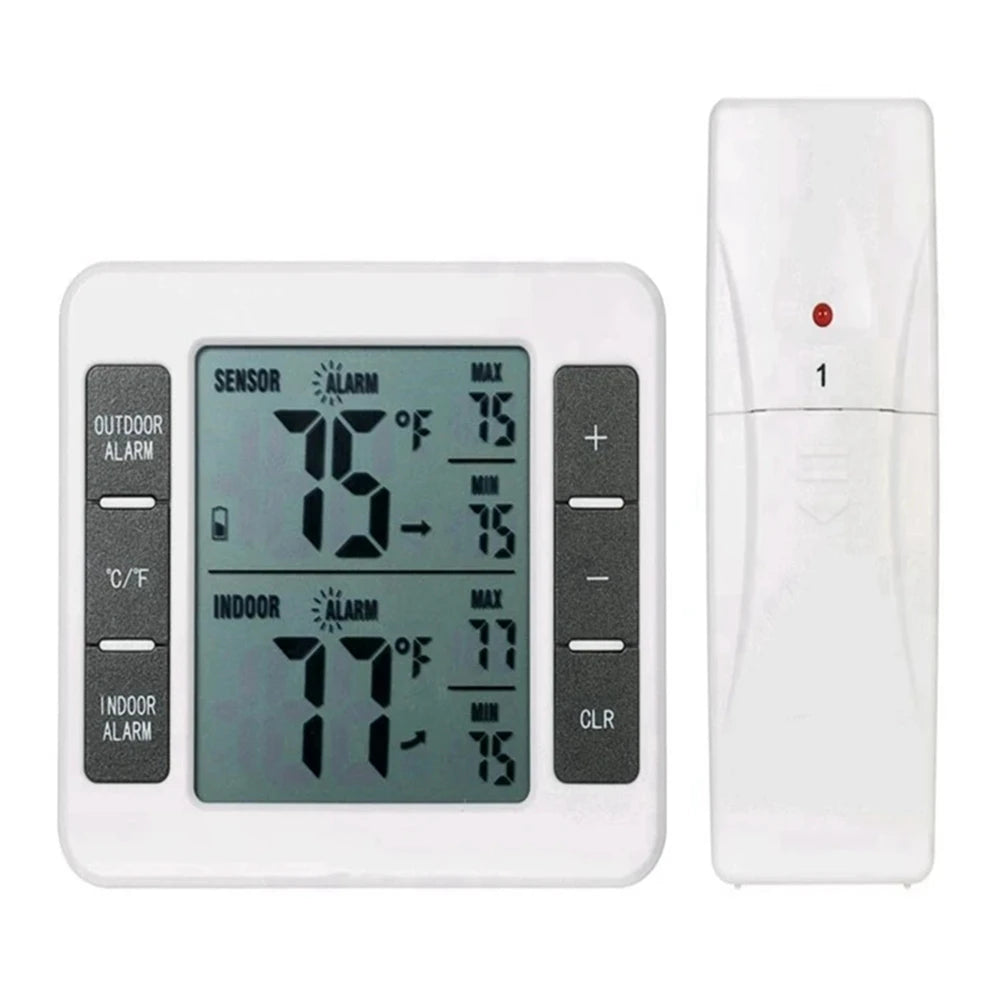 Digital Wireless Refrigerators Thermometer C/F Max Min Cordless Freezers Home Fridge Truck Temperature Sensor Monitor -40℃~60℃