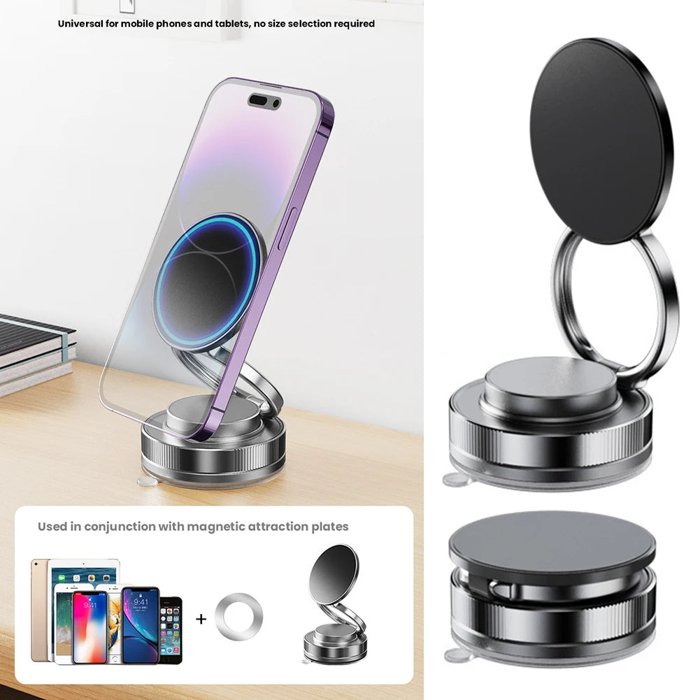 Rotatable 360 Degree Magnetic Car Phone Mount Vacuum Suction Phone Holder for Navigation Driving