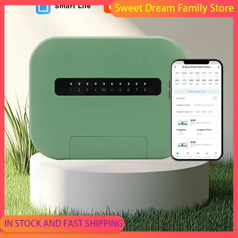 SDFC-Tuya Wifi Indoor Smart Sprinkler Controller Indoor Smart Sprinkler Controller Irrigation System Remote Control 6 Zone EU Pl