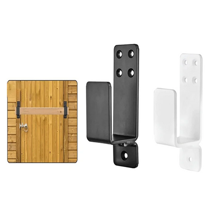 2X4 Door Barricade Brackets Heavy Duty Upgraded Door Bar Holder Brackets For Home Security Suit For 2X4 Lumber Black Parts