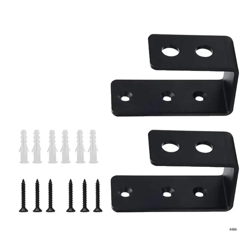 Door Barricades Clamps Brackets Set Us-Shaped Bar Security Door Locks Supports for Home Barn Shed Garage Gate Door