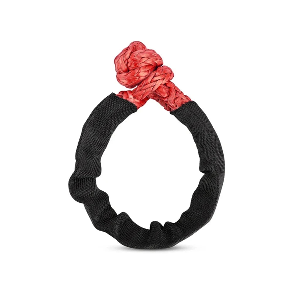 55000lbs Winch Rope Synthetic Soft Shackle+Recovery Ring Set Rugged Shackles With Protective Sleeve for Truck Vehicle Recovery