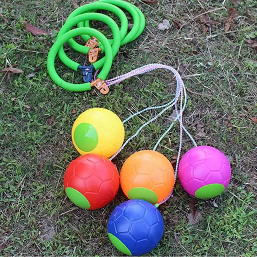 Foot Hoop Ball Foot Jumping Ball on String Exercise Sports Reaction Training Ball Skip Ropes Sports Height Growth