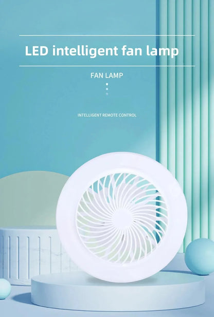 Smart 3-in-1 Ceiling Fan with Remote Control Lighting Lamp  Lighting Base for Bedroom and Living Room Silent and Convenient