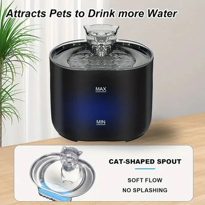 74.39 oz/2.2 liters, pet cat and dog fountain dispenser, smart pet fountain dispenser, large capacity silent automatic circulati