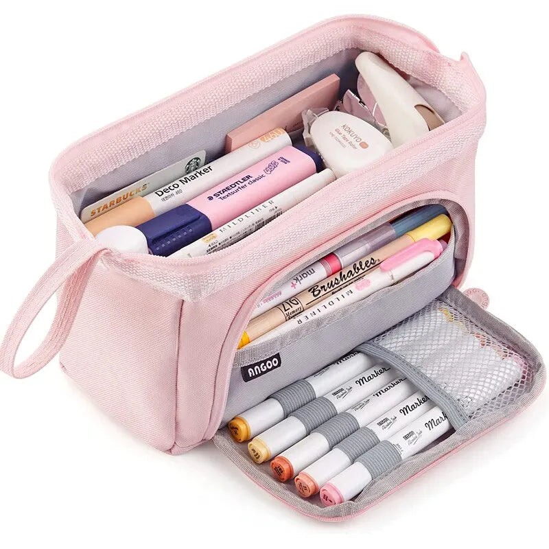 Super Large Capacity Pencil Case School Acsesories Pen Bag Student Box Back to School Office Supplies Statioenry Accessories