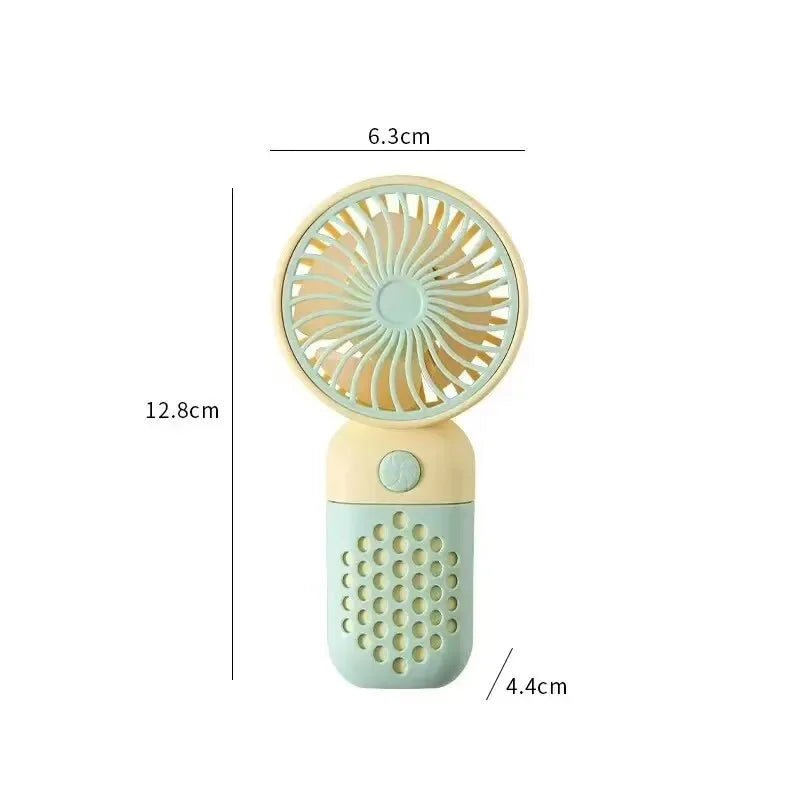 2025 New Handheld Charging Fan Cartoon Cute Small Student Charging Small Fan Portable Mini USB Fan Mini Pocket fans