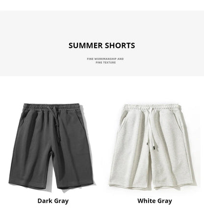 Summer Men Shorts.Drawstring Waist Gym Fitness Sweat Short.Straight Loose Workout Joggers