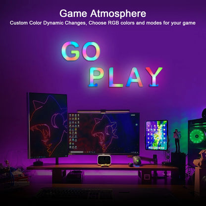 Smart LED Letters Lights Alphabet Light Decorative Name Letter Number Lamp Night Light USB MeRGBW App Music Sync Logo Game Home