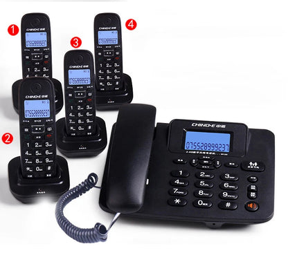 Wireless Telephone 1-4 handstes cordless Answering Machine 2.4G Corded Phone Handset office home hotel Long Range table phone