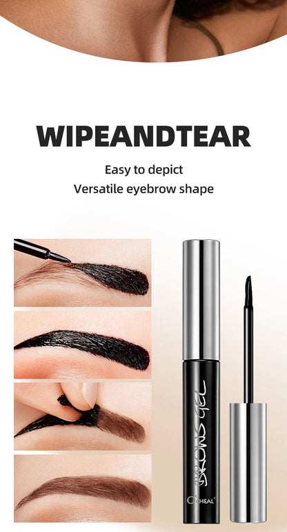 Ocheal Easy Peel Off Eyebrow Gel Tattoo Tint Semi-Permanent Eyebrow Gel Waterproof Long-Lasting Black Brown 3D Mascara Serums