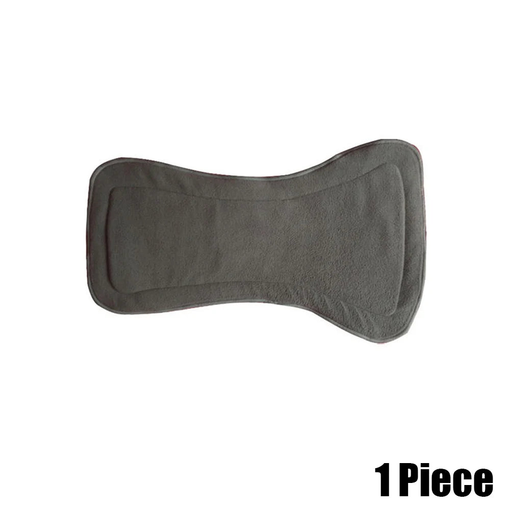 Washable Adult Diaper 4 Layers Bamboo Charcoal Cloth Nappy Liner Super Absorbent Reusable Incontinence Adult Diaper Insert Pad