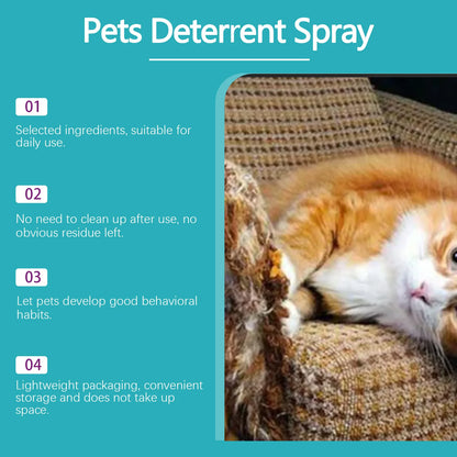 Advanced Pet Scratch Repellent Spray Safe for Cats Dogs Protects Furniture Carpets Drapes Bitter Formula Stops Scratching