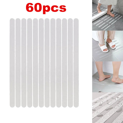 New Anti Slip Bath Grip Stickers Non Slip Shower Strips Flooring Safety Tape White 60/30/10Pcs