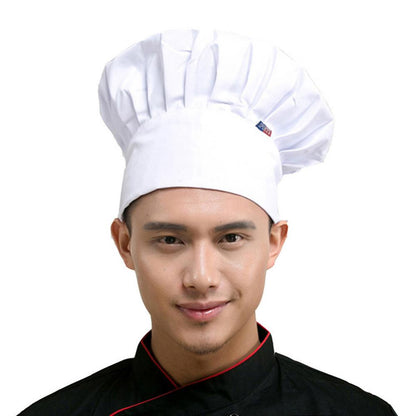 Professional Stretchy Adjustable Men Cap Kitchen Cook Baker Catering Chef Hat