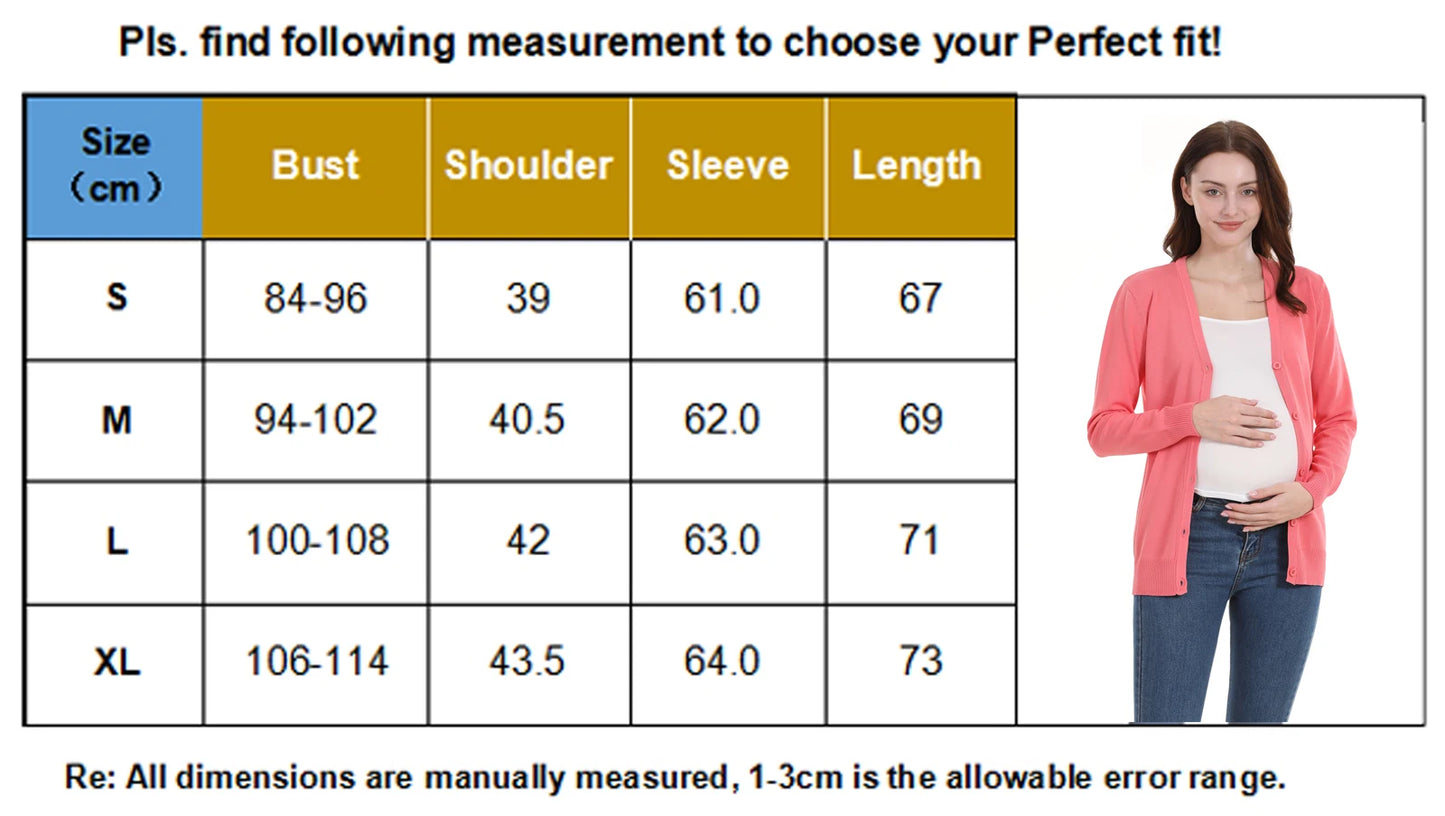 Maternity Cardigan Long Sleeve Spring Autumn Stretch Breastfeeding Clothes for Postpartum Women Nursing Coat Tops