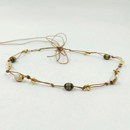 2024 Hat Band Accessories Handmade Beaded Chain Straw Hat Accessories Men Women Hat Band Decorative Soft Hat Fashion Accessories