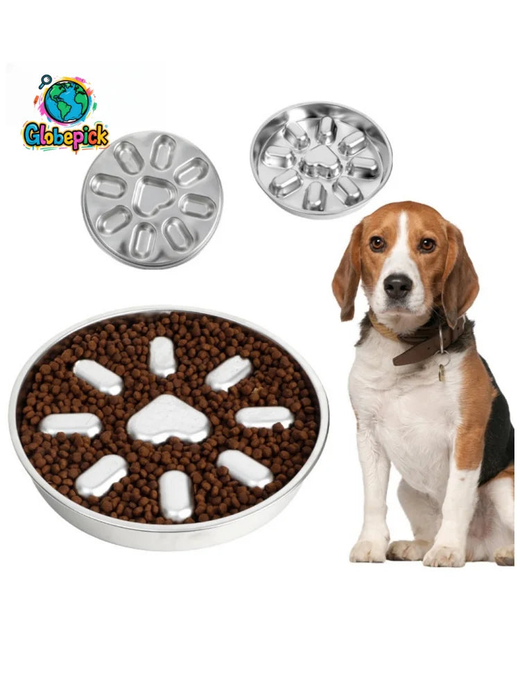 Stainless Steel Slow  steel slow food bowl for dogs, feeding basin for cats, anti choking and anti overturning bowl Pet supplies
