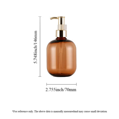 2 Pc 10.1 OZ Amber Soap Dispensers For Cosmetic Shampoos And Lotions Soaps Spill-proof Repeatable Pump Bottles For Bath Products