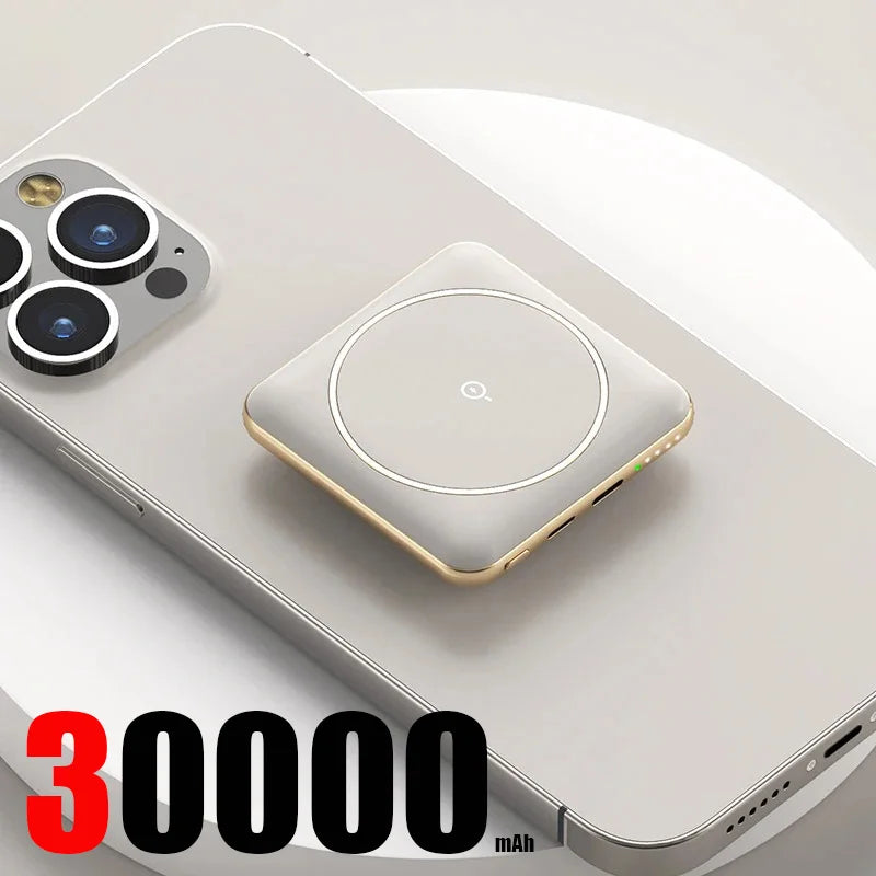 30000mAh Large Capacity Super Fast Charging YM-545 Portable Power Bank Magnetic Wireless Charging Power Bank Mobile Power Bank