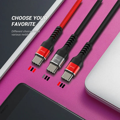 QGeeM 3A USB C Cable USB Type C Cable for Xiaomi OPPO Realme Poco Oneplus Redmi Phone Charger Fast Charge Charger Type C Cable