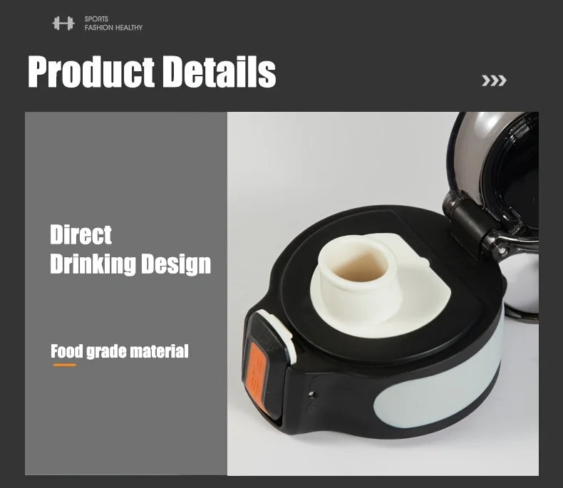 1800Ml Large Sports Plastic Water Bottle with Straw Lid Lock for Hydration, Gym Workouts, Outdoor Fitness, Travel, Camping