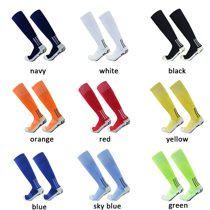 New Long FS soccer Socks Men Women Sports Round Silicone Non-Slip Grip Football Socks