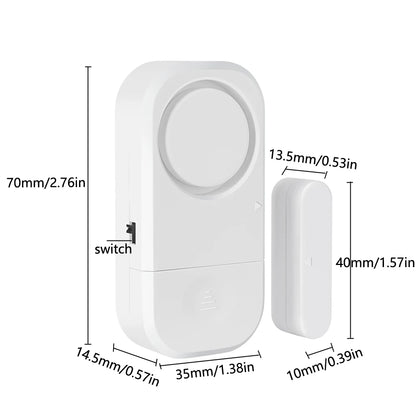 Door Opening Sensor Doorbell Wireless Time Delay Door Alarm Anti-theft Door Window Security Alarm Refrigerator Alarm Door Sensor