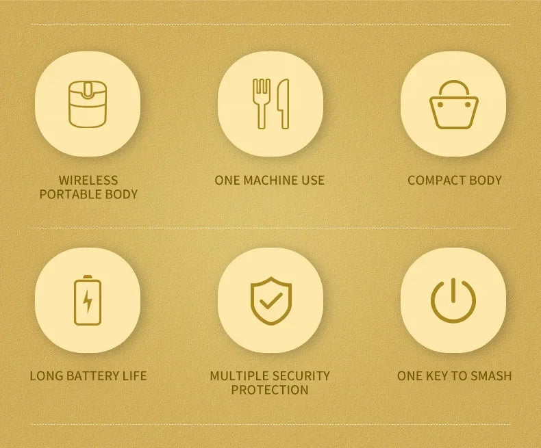 Electric Mini Garlic Vegetable Chopper Garlic Masher Portable Chopper Multi Function Meat Grinder Masher Machine  Usb Charging