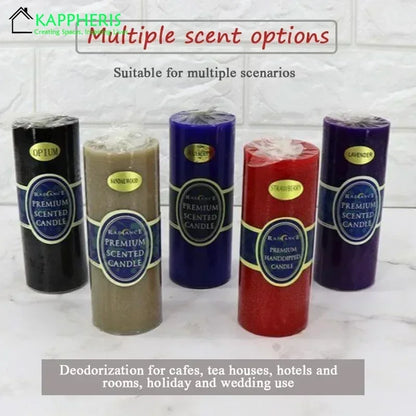 Flameless Pillar Candles Black Red Yellow Scented Candles Large Soy Wax Prayer Church Candles Aromatherapy