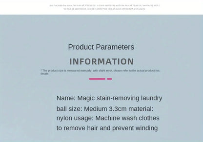 6PCS Pet Hair Remover for Laundry Lint Remover Washing Balls Reusable Dryer Nylon Balls Dogs Cats Hair Lint Remover for Laundry