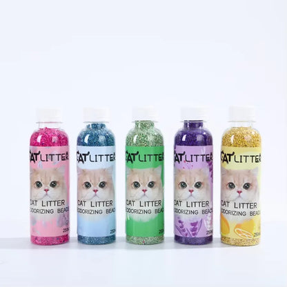 5pcs Pet Cat Litter Box Deodorant Beads To Remove Odors  Deodorant Deodorant Granules Cat Litter Box Anti-odor Beads