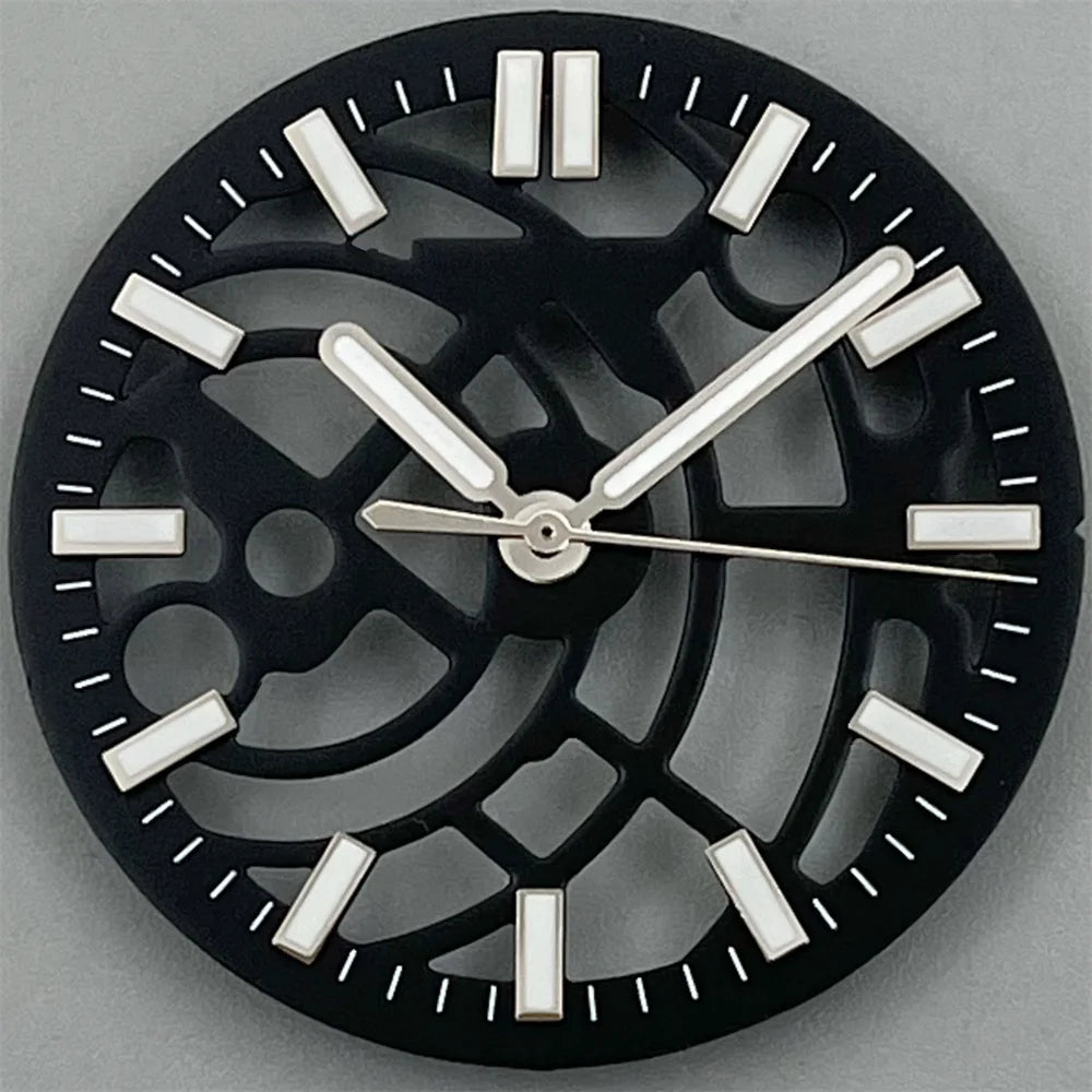 NH70 NH72 29mm black white green blue Hollowing Out Watch Dial and Hand Set green luminous Fit  NH70 NH72  Movt