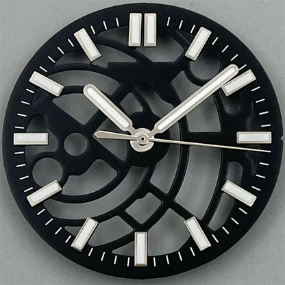 NH70 NH72 29mm black white green blue Hollowing Out Watch Dial and Hand Set green luminous Fit  NH70 NH72  Movt