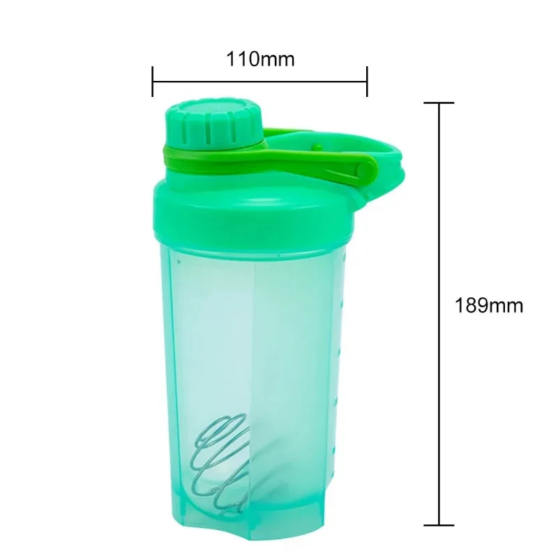 500ML Blender Shaker Bottle with Scale Protein Shakes Leakproof for Powder Workout Gym Sport Mixing Cup Water Bottle
