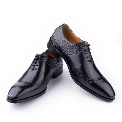 YAOLIDA Business Oxfords Shoes For Men Luxury Handmade Dress Wedding Office Side pretty Printing Preminum Formal Leather Shoe CN