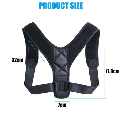 Back Posture Corrector Trainer Adjustable Shoulder Brace Straight Holder Clavicle Support for Men Women Adult Children Belt