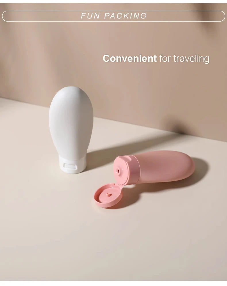 3 pieces of 60ml leak proof refillable packaging liquid container empty travel container, travel size distribution bottles