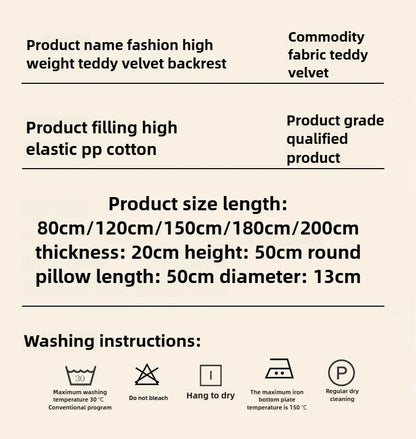 Headboard Pillow Lambswool Triangle Cushion Backrest Pain Relief Sofa Waist Cushion Wedge Sleeping Pillows for Bed Decorative 이불