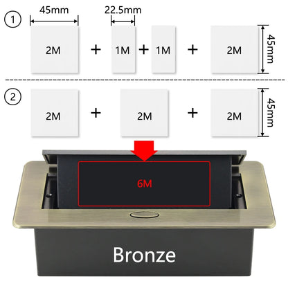 Hidden Desktop Pop-Up Socket DIY Multifunctional USB Type-C Outlet For Meeting Room Office Electrical Switch Countertops Plug