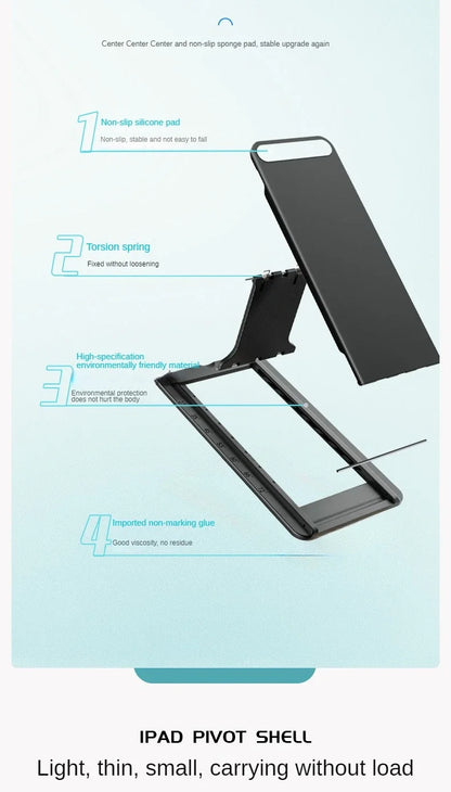 Universal Tablet Stand Foldable Storage Portable Sticky Creative Tablet Bracket for Ipad Desktop E-Reader Bracket Tablet Holder
