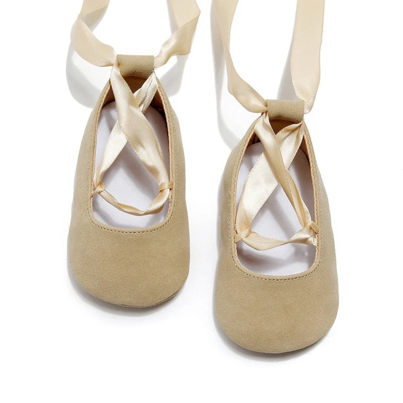 Baby Girls Shoes Non-Slip Rubber Sole Ballet Slippers Princess Dress Wedding Shoes