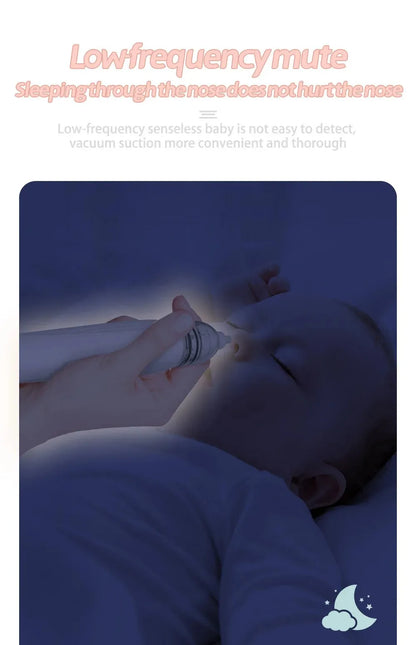Baby Electric Nasal Aspirator Low Noise 3 Suction Levels Rechargeable Nose Sucker Cleaner Snot Booger Mucus Remover For Infant