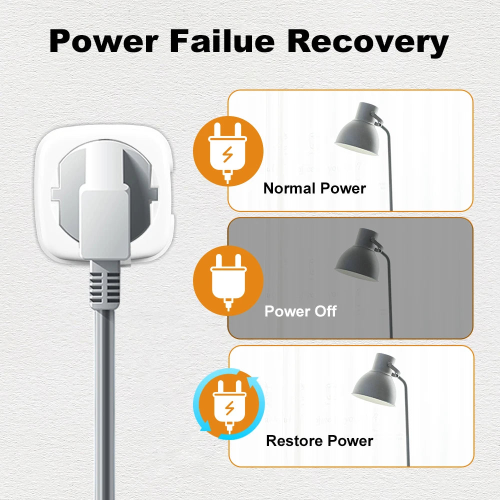Zigbee2MQTT EU Smart Plug 20A Smart Socket With Power Monitoring Timing Function APP Voice Control Home Assistant