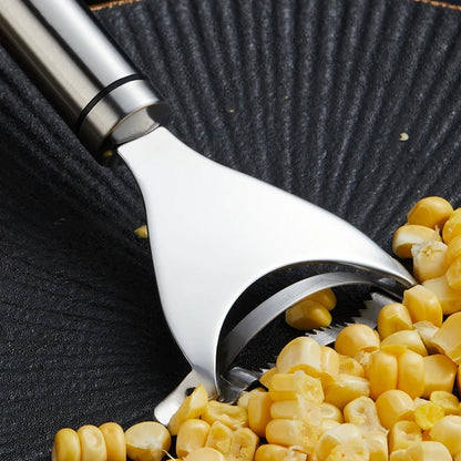 Stainless Steel Corn Peeler Stainless Steel Corn Stripper Corn Thresher Serrated Corn Cutter Kitchen Gadget Tool Fruit Vegetable