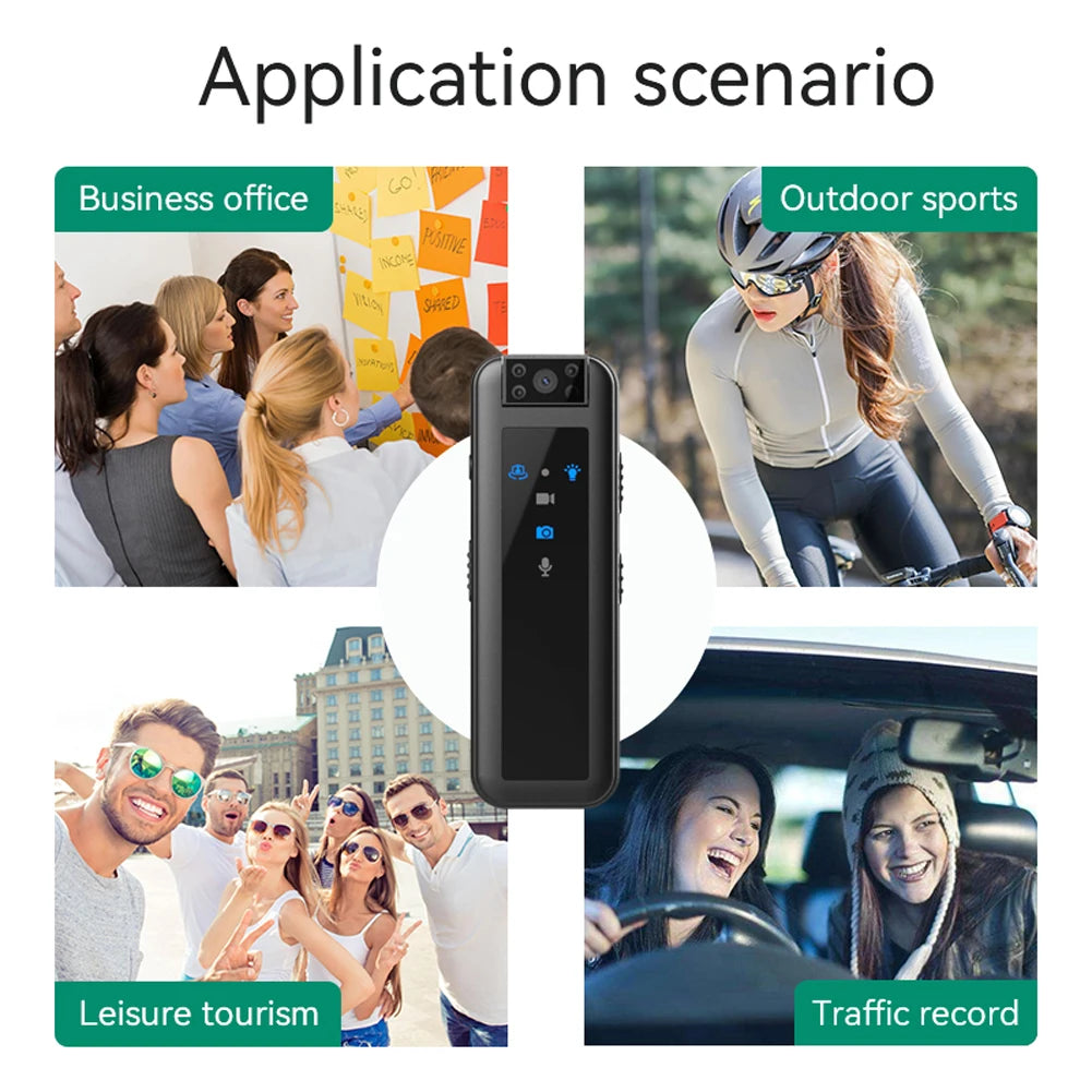 HD1080P Mini Camera Full HD Night Vision Camera Invisible Motion Camera Portable Outdoor Digital Video Recorder Back Clip Camera