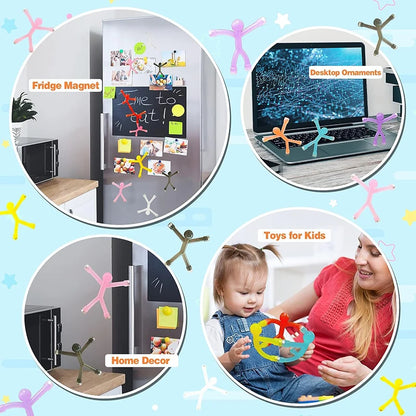 Fridge Magnets Man, Humanoid Magnetic Toys for Fridge Magnetic People Mini Humanoid Colorful Magnetic Toy for Locker Office Home