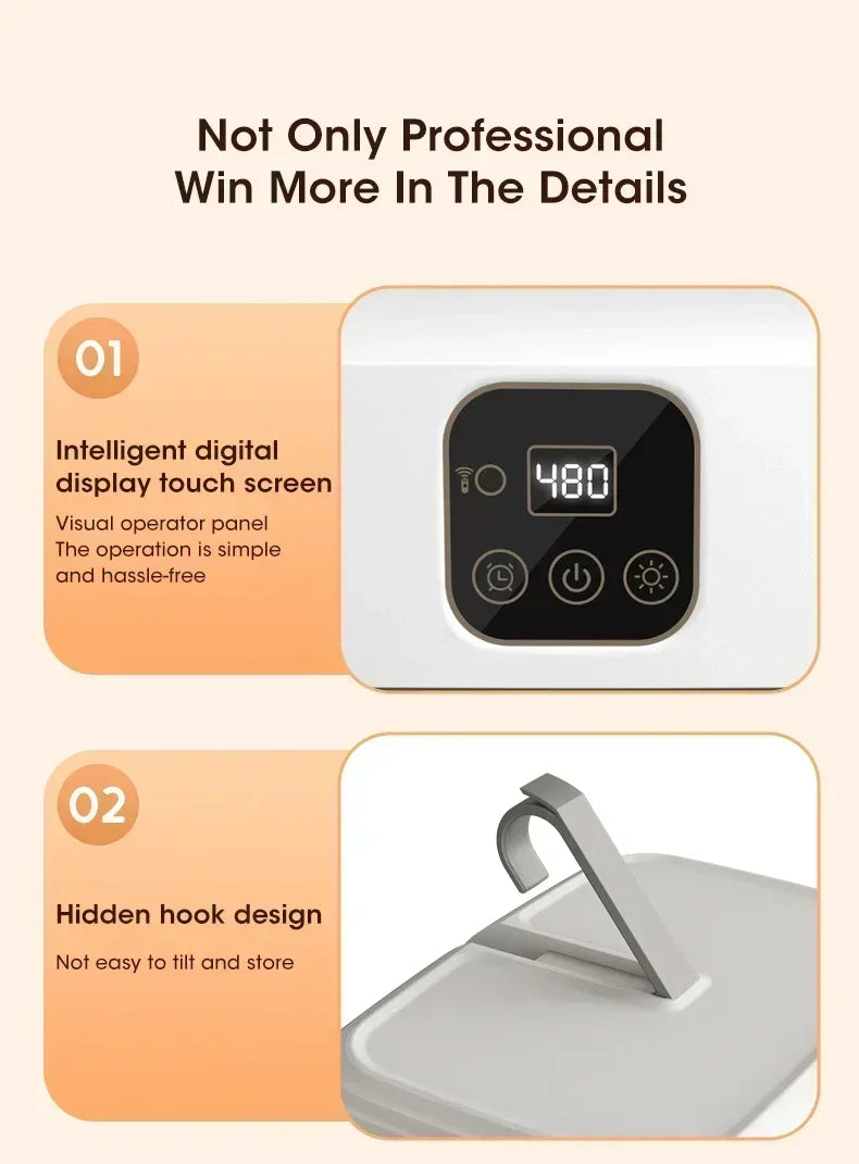 Mini Portable Foldable Electric Dryer with Intelligent Timer Fast Drying Household Cabinet Compact Travel Drying Bag Included